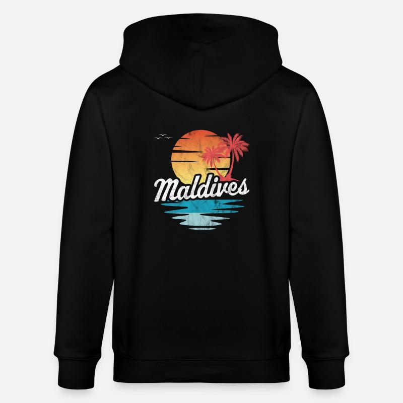 Malediven - Stanley/Stella Unisex Bio-Kapuzenjacke CULTIVATOR  - Schwarz