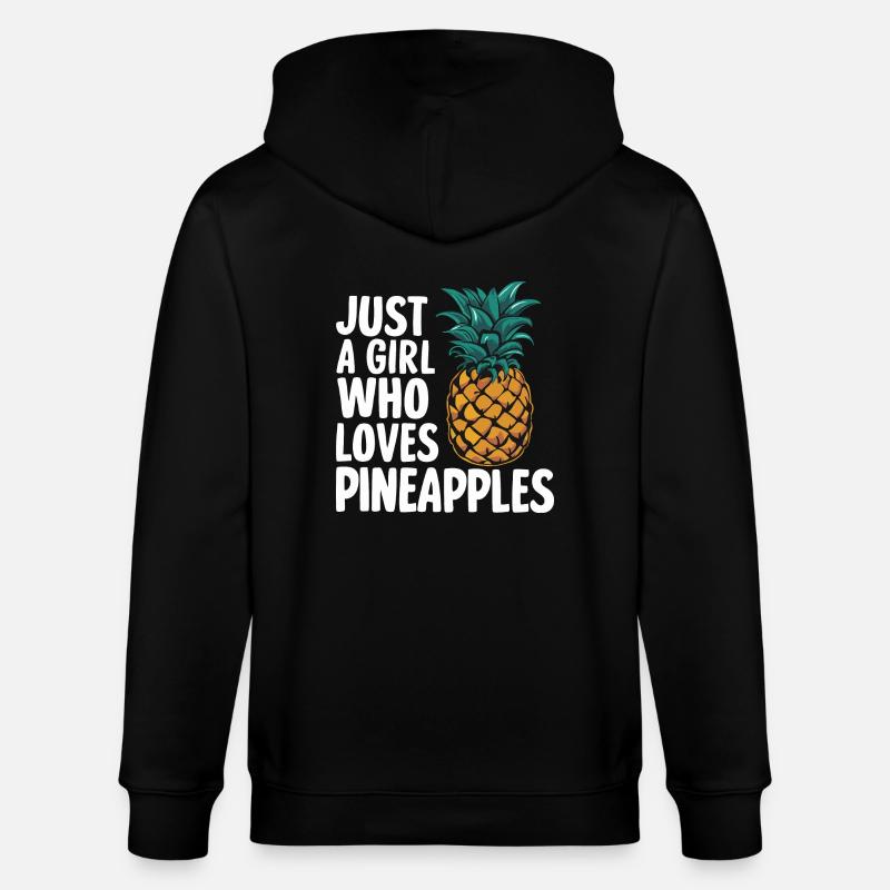 Ananas Fruit tropical hawaïen - Veste à capuche bio CULTIVATOR Stanley/Stella Unisexe - noir