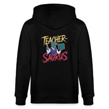Teacher-saurus 13 - Stanley/Stella Unisex Bio-Kapuzenjacke CULTIVATOR  - Schwarz - Hinten - Anna (173cm)