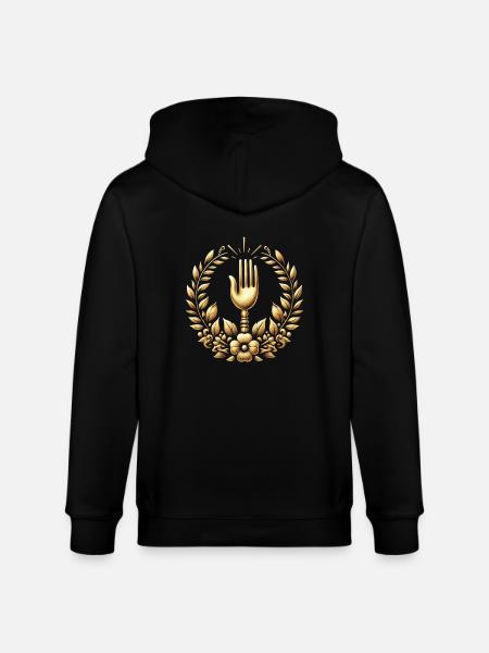 Gourmet Fork Logo - Stanley/Stella CULTIVATOR Unisex Organic Hooded Jacket - black