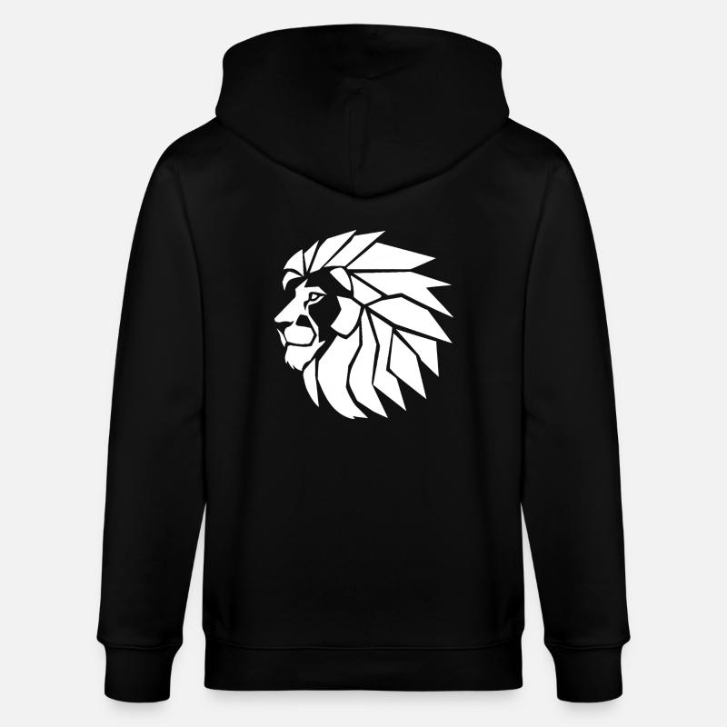 Silhouette de lion majestueux - Veste à capuche bio CULTIVATOR Stanley/Stella Unisexe - noir
