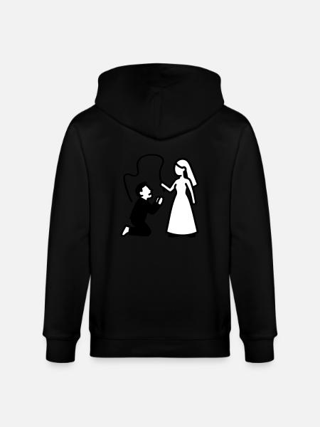 Married Couple Wedding Whip - Stanley/Stella CULTIVATOR Unisex Organic Hooded Jacket - black