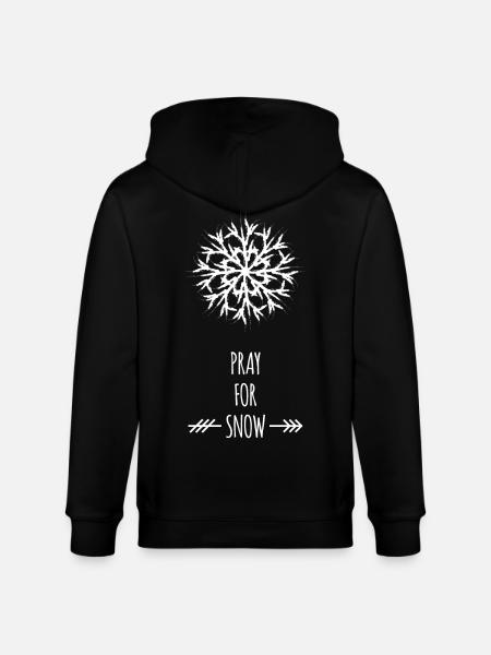 Pray For Snow - Stanley/Stella CULTIVATOR Unisex Organic Hooded Jacket - black