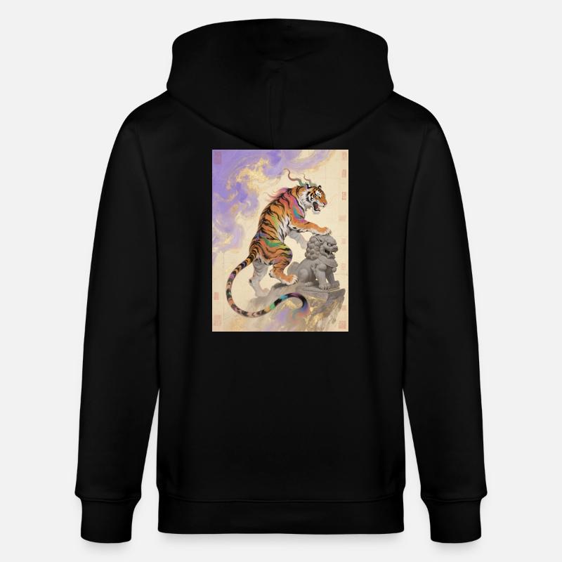 La Course Céleste : Zouwu – Élan Sacré - Veste à capuche bio CULTIVATOR Stanley/Stella Unisexe - noir