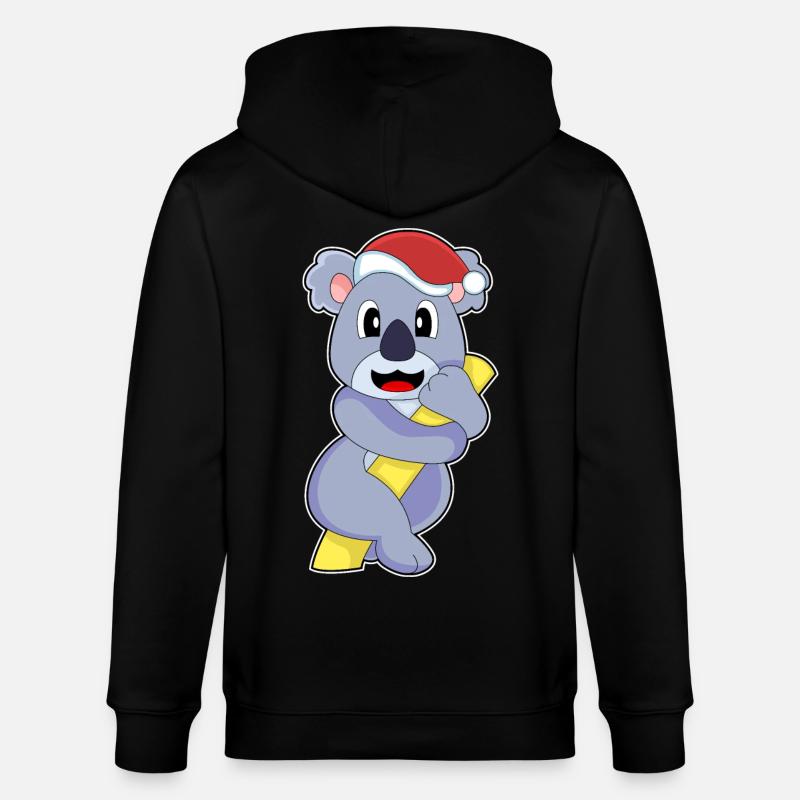 Chapeau de Père Noël Koala - Veste à capuche bio CULTIVATOR Stanley/Stella Unisexe - noir