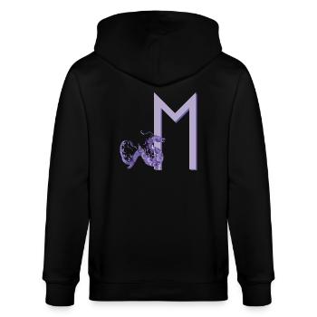 dragon violet avec rune m - Veste à capuche bio CULTIVATOR Stanley/Stella Unisexe - noir - Dos - Anna (173cm)