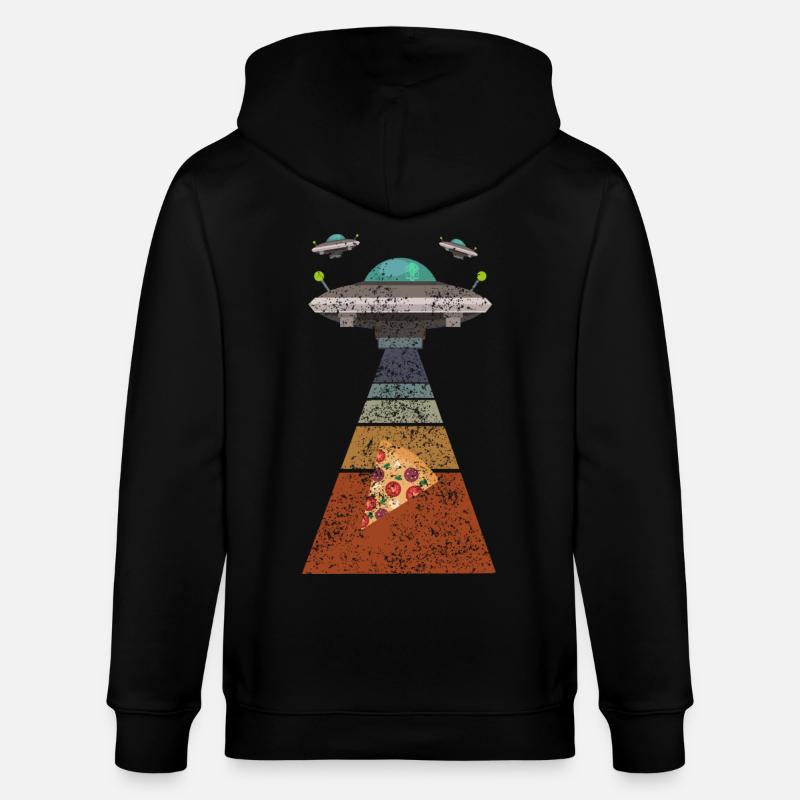 Pizza Ufo - Veste à capuche bio CULTIVATOR Stanley/Stella Unisexe - noir