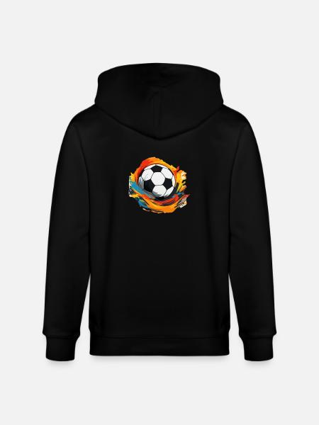 Soccer Ball - Stanley/Stella CULTIVATOR  Unisex Organic Hooded Jacket - black