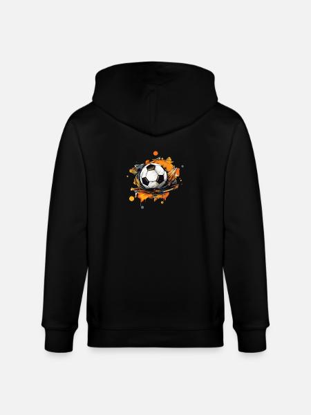 Soccer Ball - Stanley/Stella CULTIVATOR Unisex Organic Hooded Jacket - black