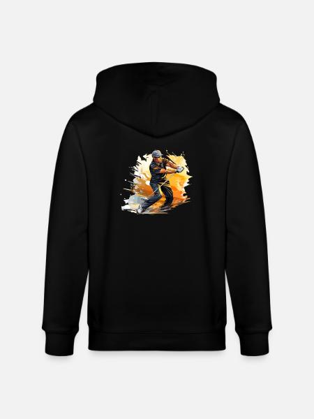 Golf Player - Illustration - Stanley/Stella CULTIVATOR  Unisex Organic Hooded Jacket - black