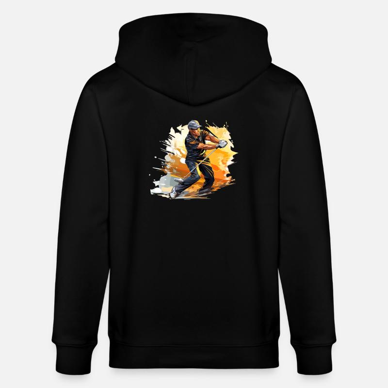 Joueur de golf - Illustration - Veste à capuche bio CULTIVATOR Stanley/Stella Unisexe - noir