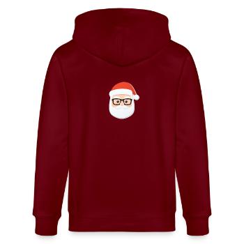 Weihnachtsmann - Illustration - Stanley/Stella Unisex Bio-Kapuzenjacke CULTIVATOR  - Burgunderrot - Hinten - Anna (173cm)
