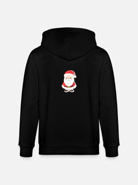 Santa Claus - illustration - Stanley/Stella CULTIVATOR Unisex Organic Hooded Jacket - black