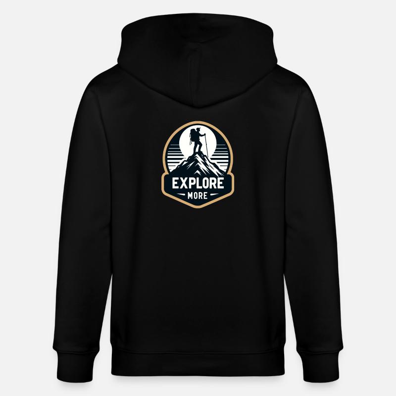 Explore more - Wanderer - Stanley/Stella Unisex Bio-Kapuzenjacke CULTIVATOR  - Schwarz
