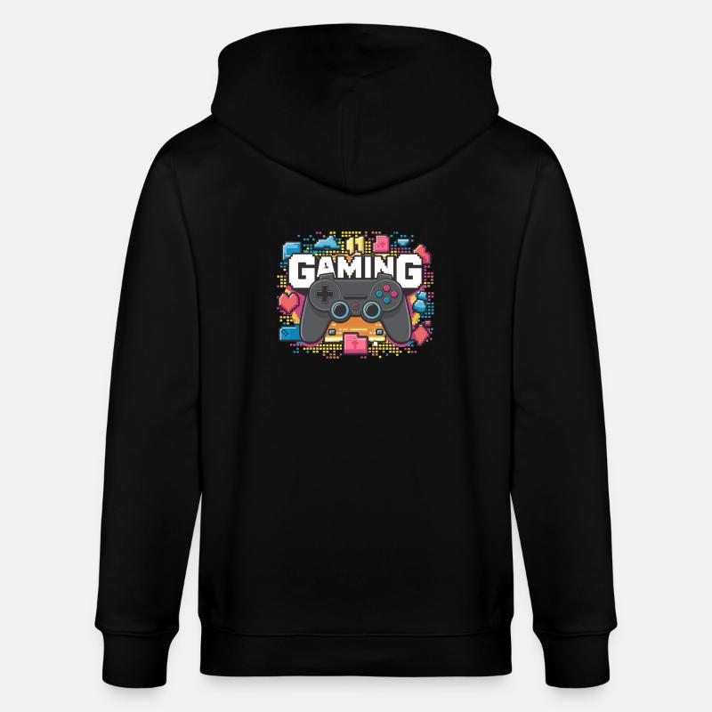 Gaming - Controller - Stanley/Stella Unisex Bio-Kapuzenjacke CULTIVATOR  - Schwarz