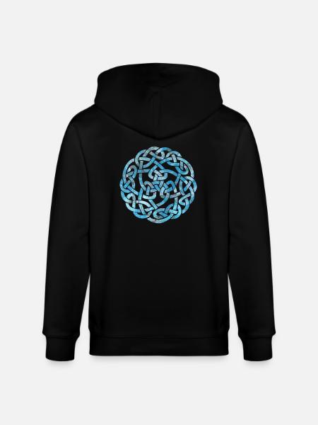 celtic knot 5 e 78 - Stanley/Stella CULTIVATOR  Unisex Organic Hooded Jacket - black