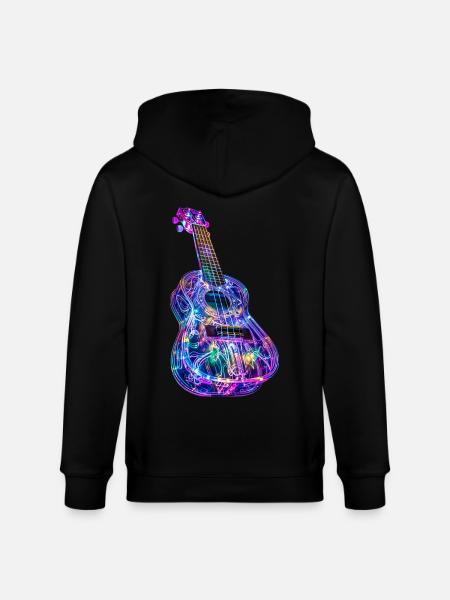 Ukulele - Stanley/Stella Unisex Bio-Kapuzenjacke CULTIVATOR - Schwarz