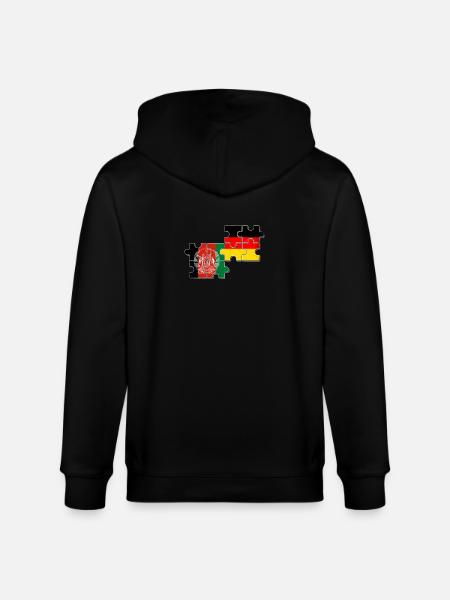 Afghanistan Germany flag German Afghan - Stanley/Stella CULTIVATOR  Unisex Organic Hooded Jacket - black
