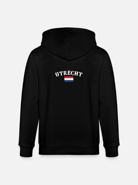 Utrecht Netherlands Dutch flag - Stanley/Stella CULTIVATOR Unisex Organic Hooded Jacket - black
