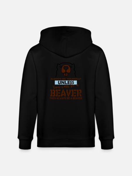 Biber Geschenk - Stanley/Stella Unisex Bio-Kapuzenjacke CULTIVATOR - Schwarz