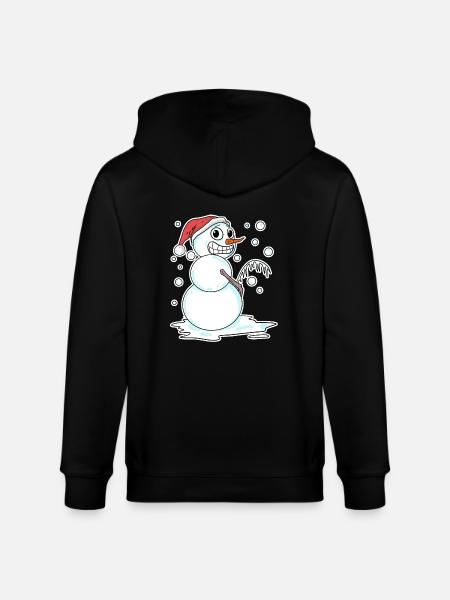 Snowman funny - Stanley/Stella CULTIVATOR Unisex Organic Hooded Jacket - black