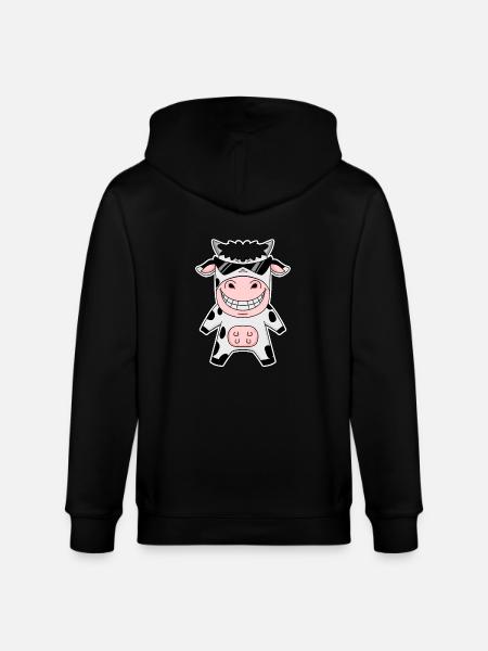 Vache cool - Veste à capuche bio CULTIVATOR Stanley/Stella Unisexe - noir
