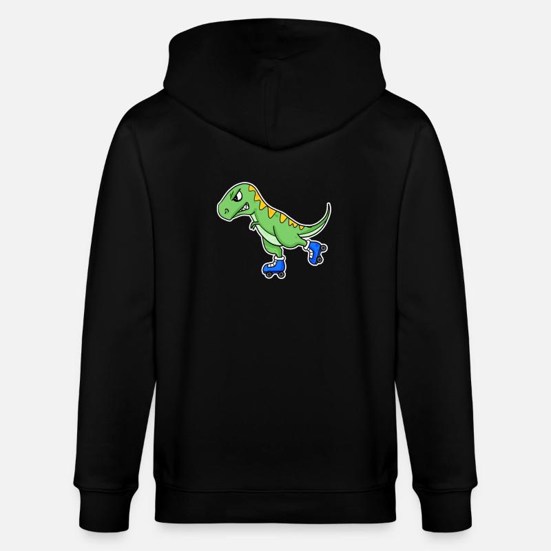 Inline Skating Dinosaurier - Stanley/Stella Unisex Bio-Kapuzenjacke CULTIVATOR  - Schwarz