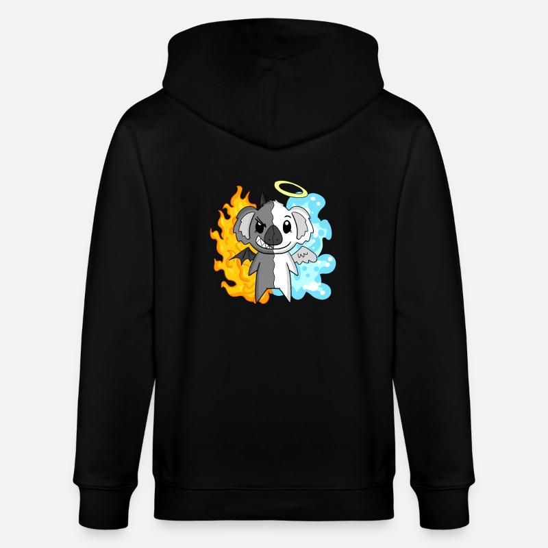 Koala - Anges et Diables - Veste à capuche bio CULTIVATOR Stanley/Stella Unisexe - noir