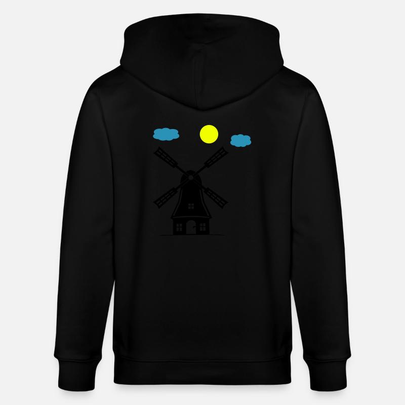 windmühle - Stanley/Stella Unisex Bio-Kapuzenjacke CULTIVATOR  - Schwarz