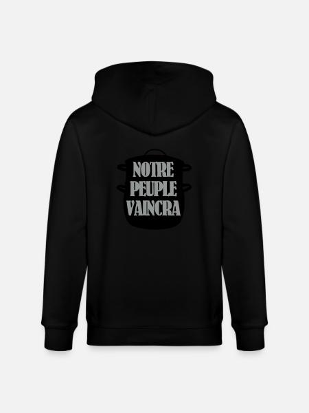 Notre peuple vaincra - Veste à capuche bio CULTIVATOR Stanley/Stella Unisexe - noir
