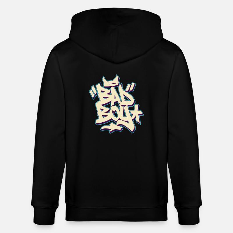 BAD BOY GRAFFITI - Veste à capuche bio CULTIVATOR Stanley/Stella Unisexe - noir