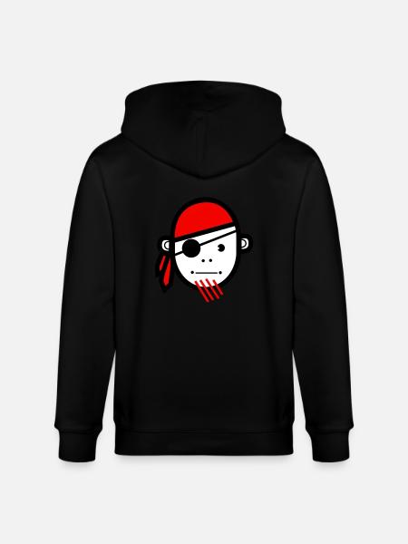 Pirate - Stanley/Stella CULTIVATOR  Unisex Organic Hooded Jacket - black