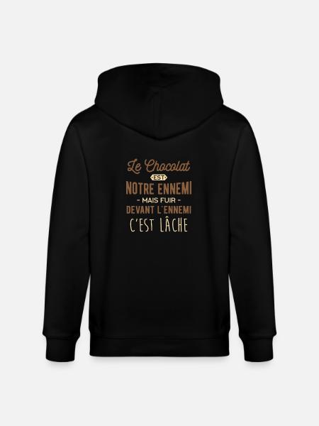 le chocolat notre ennemi - Veste à capuche bio CULTIVATOR Stanley/Stella Unisexe - noir