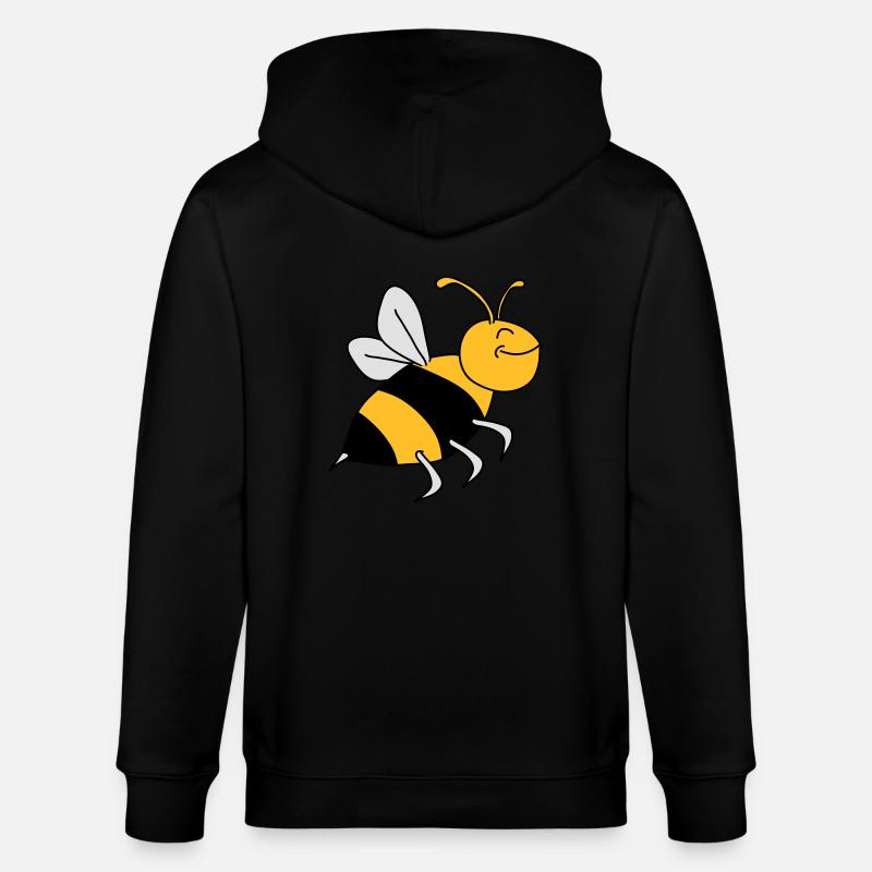 Happy Bee - Stanley/Stella Unisex Bio-Kapuzenjacke CULTIVATOR  - Schwarz
