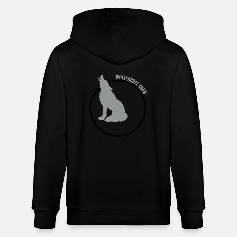wolfsrudel_crew_02 - Stanley/Stella Unisex Bio-Kapuzenjacke CULTIVATOR  - Schwarz
