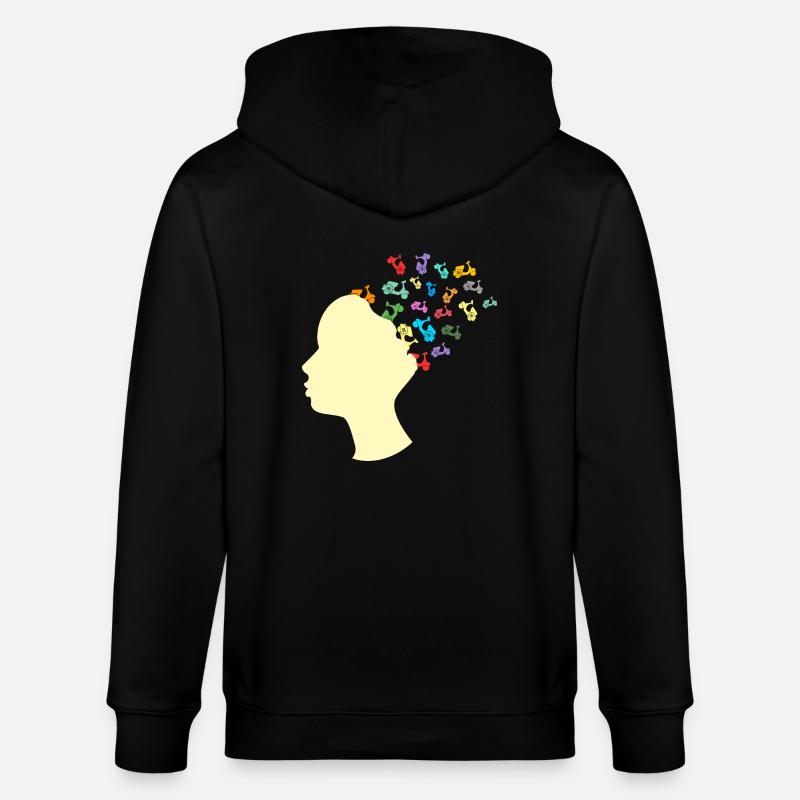 Roller im Kopf - Stanley/Stella Unisex Bio-Kapuzenjacke CULTIVATOR  - Schwarz