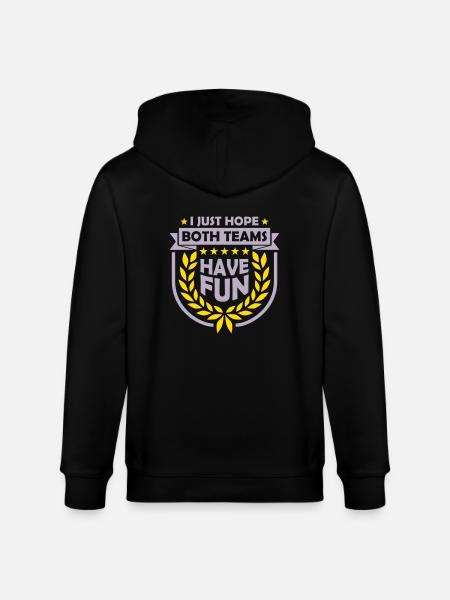 Both Teams Have Fun - Stanley/Stella CULTIVATOR  Unisex Organic Hooded Jacket - black