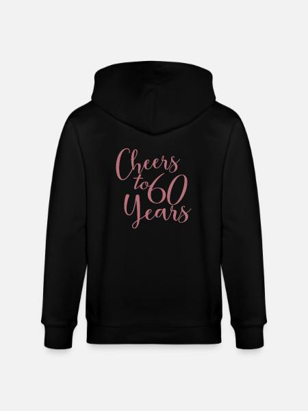 60e verjaardag vrouwen voor haar proost op 60 jaar oud - Stanley/Stella Uniseks bio-ziphoodie CULTIVATOR  - zwart