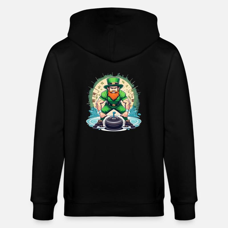 Curling Trèfle de la Saint-Patrick - Veste à capuche bio CULTIVATOR Stanley/Stella Unisexe - noir