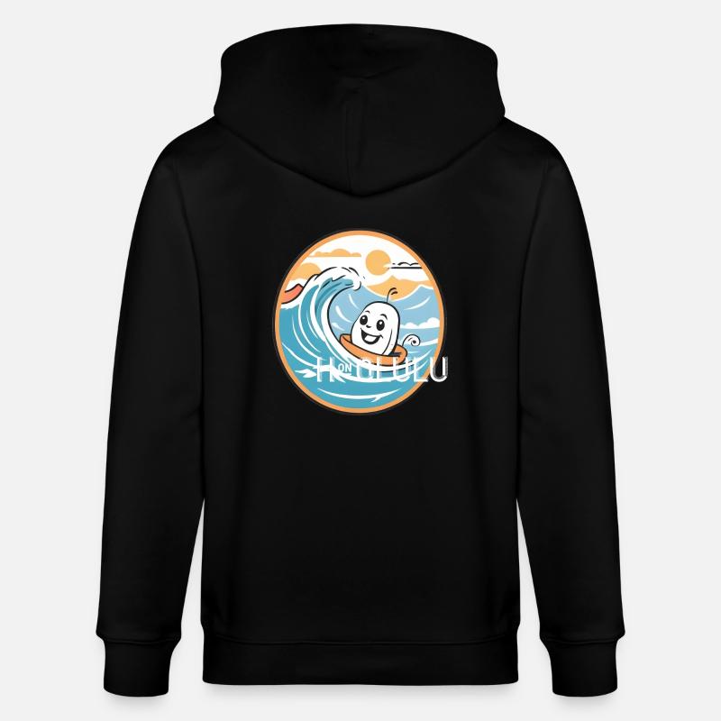 Honolulu Hawaii USA Geschenk Geschenkidee - Stanley/Stella Unisex Bio-Kapuzenjacke CULTIVATOR  - Schwarz