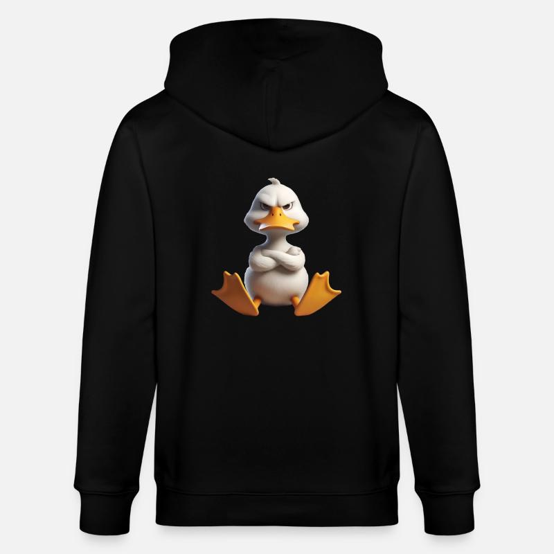 Canard grim 1 - Veste à capuche bio CULTIVATOR Stanley/Stella Unisexe - noir