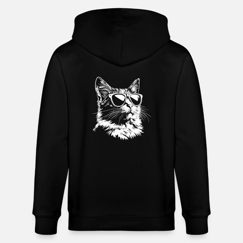 Lunettes de soleil Cool Cat - Veste à capuche bio CULTIVATOR Stanley/Stella Unisexe - noir