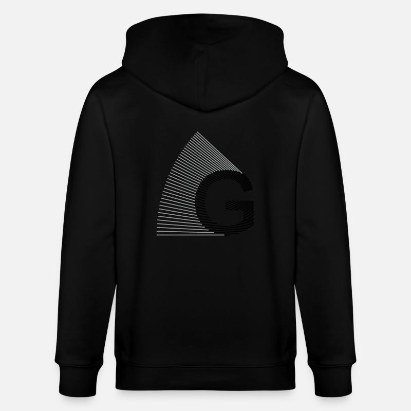 strahlen_typo_G - Stanley/Stella Unisex Bio-Kapuzenjacke CULTIVATOR  - Schwarz