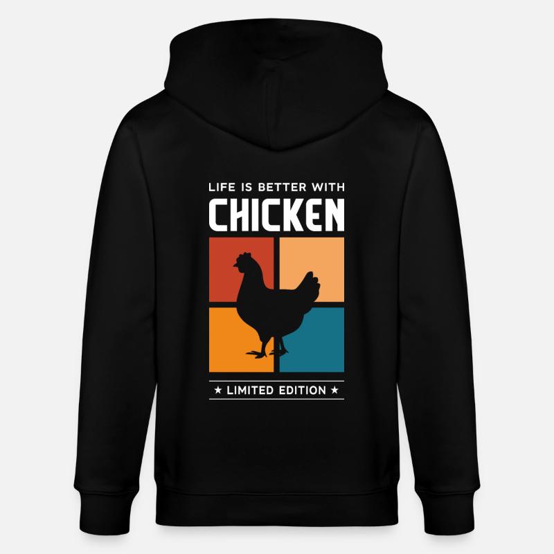 Poulet - Veste à capuche bio CULTIVATOR Stanley/Stella Unisexe - noir
