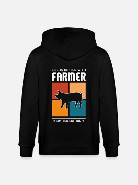 Farmer - Stanley/Stella CULTIVATOR Unisex Organic Hooded Jacket - black