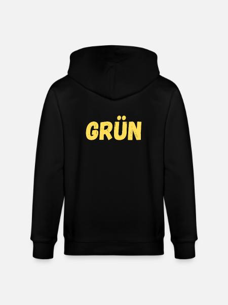 Grün - Stanley/Stella Unisex Bio-Kapuzenjacke CULTIVATOR - Schwarz