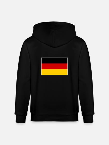 Germany flag - Stanley/Stella CULTIVATOR Unisex Organic Hooded Jacket - black