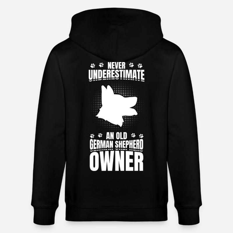 Alter Schäferhund Besitzer - Stanley/Stella Unisex Bio-Kapuzenjacke CULTIVATOR - Schwarz