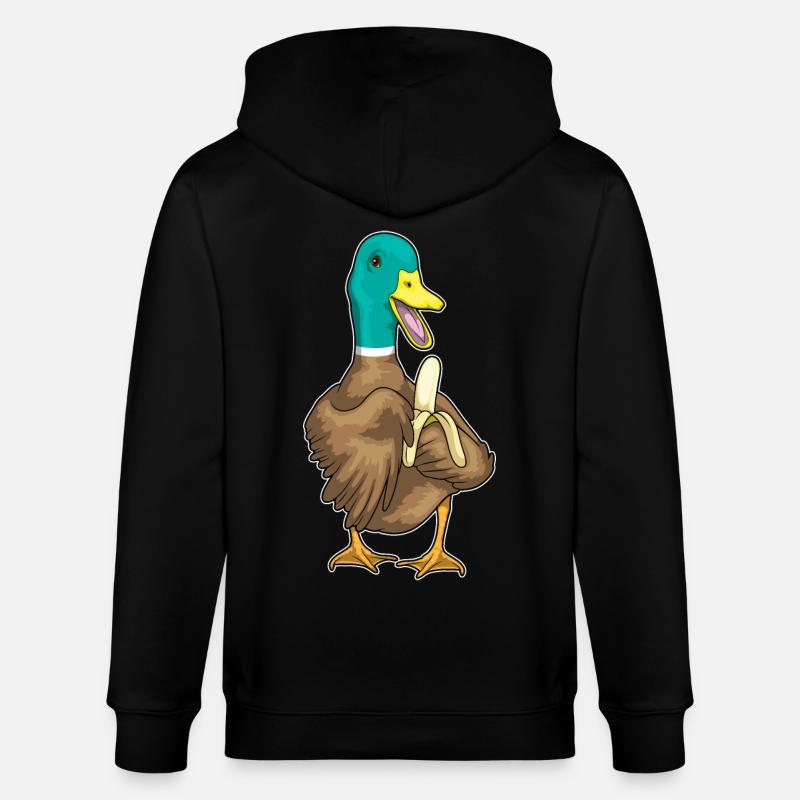 Canard Banane - Veste à capuche bio CULTIVATOR Stanley/Stella Unisexe - noir