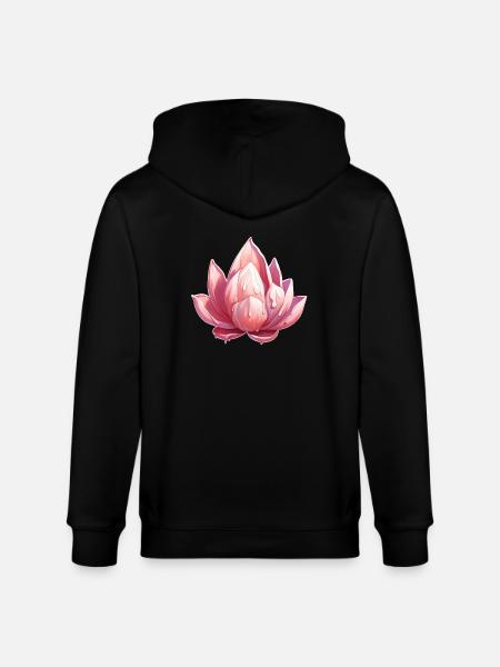 Lotusblüte - Stanley/Stella Unisex Bio-Kapuzenjacke CULTIVATOR  - Schwarz